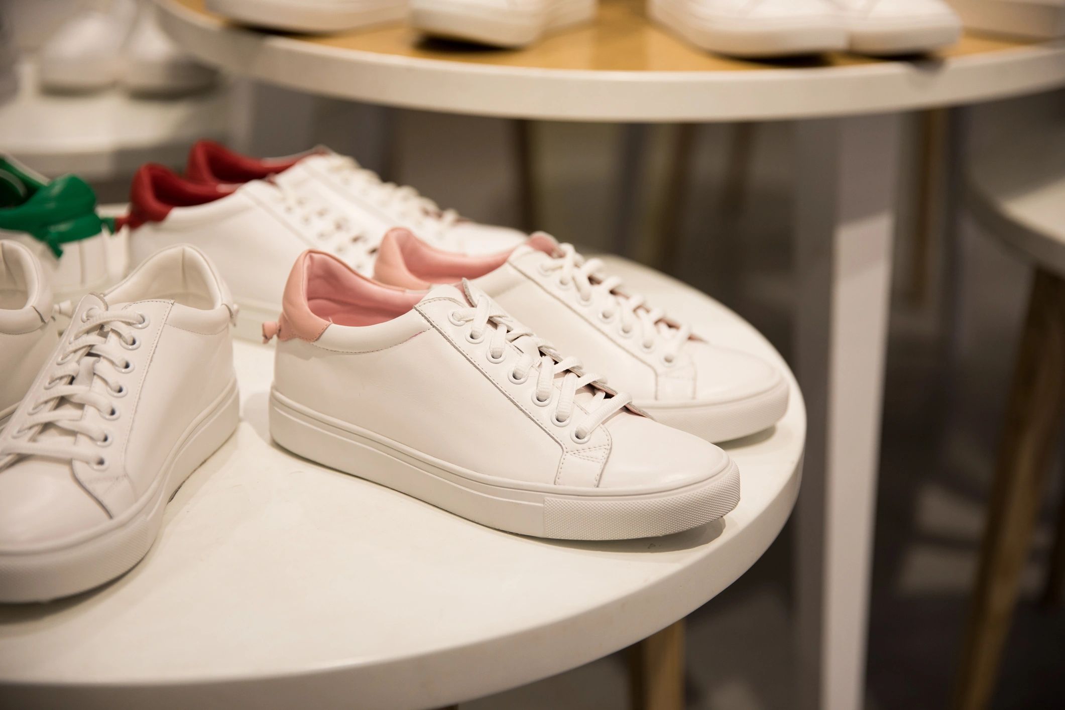 Close up of a retail display of colourful